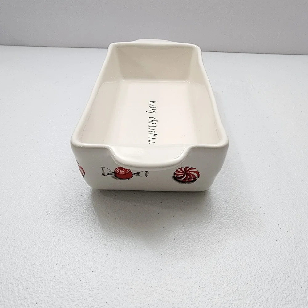 Rae Dunn Merry Christmas Peppermint Candy Loaf Pan 2019